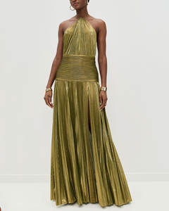 Elegante Abito Maxi Drappeggiato con Scollo all'Americana da Donna Estivo Streetwear <span class=keywords><strong>Senza</strong></span> <span class=keywords><strong>Spalline</strong></span> e Schiena Scoperta per Club e Feste <span class=keywords><strong>Lungo</strong></span> Plissettato - Product Image 4