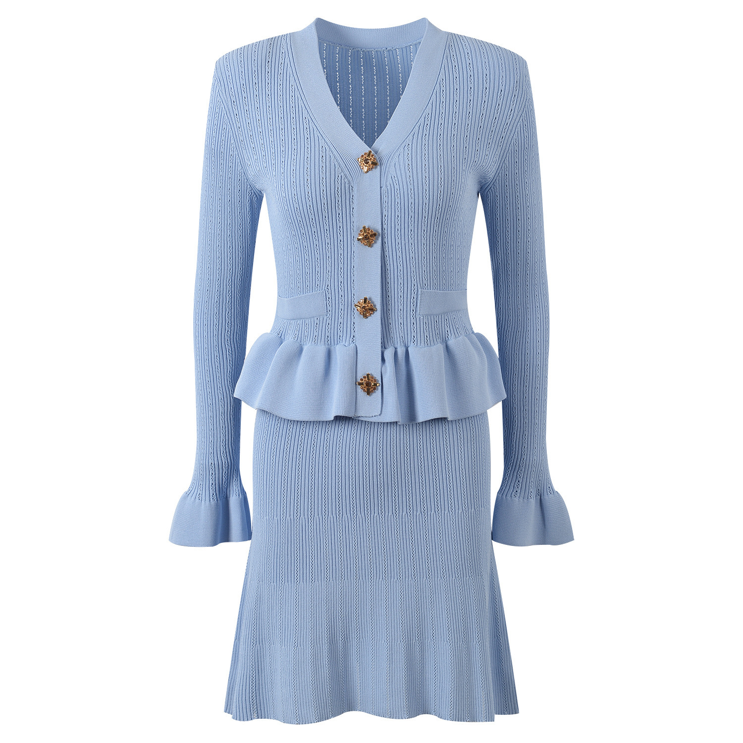 raffles dress designs Pistachio Knit Midi Dress With Raffles Wear Pistachio