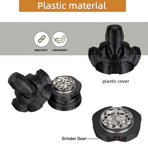 Custom Iron Man Style Cigarette <b>Grinder</b> 3D Printed Plastic Aluminum Alloy Dry <b>Herb</b> <b>Grinder</b> with Logo Option - Product Image 5