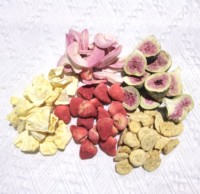 Fabrieksgroothandel FD Bulk Gefreeze-droogde Gemengde Vruchten Natuurlijke Hele Snack Zoete Mango Banaan Durian Appel Aardbei