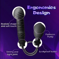 Plug anal gonflable en silicone, dilatateur anal, masseur réaliste, godemiché, plug anal extensible avec pompe à ballon