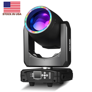 Luces Móviles para DJ de 300W, Iluminación de Escenario con Prisma de 48 Facetas, 15 Gobos, 15 Colores, DMX512, Activación por Sonido, Haz de Luz LED para Bodas - Product Image 1