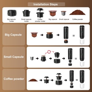 Portable Automatic Coffee <b>Machine</b> 20Bar Stainless Steel USB/<b>Electric</b> 5-Cup Temperature Control EU Compatible for Outdoor Camping - Product Image 5