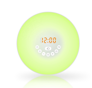 Cảm ứng thông minh điều khiển OLED cạnh giường ngủ ngủ đồng hồ báo thức ABS nhựa hoàng hôn 7 âm thanh nhà Máy Giá đầy màu sắc kỹ thuật số đầu giường đồng hồ - Product Image 3