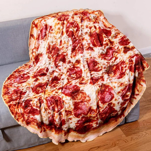 Venta al por mayor mexicano 150cm 180cm un solo lado niños Tortilla franela <span class=keywords><strong>Pizza</strong></span> Manta polar mantas - Product Image 2