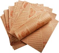 Papier sulfurisé pour four, papier absorbant pour vaisselle, papier d'emballage pour snacks, sandwichs et hamburgers, papier alimentaire jetable résistant à l'huile