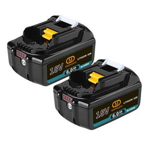 100% Оригинальный аккумулятор для makita 18 В 6.0Ah перезаряжаемый Электроинструмент BL1860B аккумулятор - Product Image 1