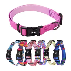 Customized Printing Webbing Design Dog Collar Heat Transfer Polyester Webbing Sublimation Pet Collar