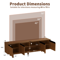 Meuble TV vintage mi-siècle sur pieds hauts, centre de divertissement sur pied, console multimédia rétro avec rangement DSG075 (Stock US)