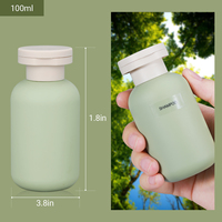 Ensemble de flacons de voyage de luxe en plastique HDPE de haute qualité de 100 ml avec bouchon à clapet pour shampoing et après-shampoing