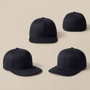 Casquette Snapback unie à 6 panneaux avec logo personnalisé, taille ajustable pour bébé, visière plate, pour les tout-petits - Product Image 6