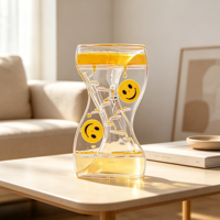 Minuteur à mouvement liquide en spirale colorée, autocollant de dessin animé, sablier à gouttes d'huile, jouet sensoriel anti-stress, décoration de bureau