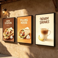 Boîte à lumière en aluminium A1/A2/A3/A4 ultra-mince avec verre trempé, cadre d'affichage LED pour photos et menus, boîte à lumière fine