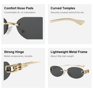 Gafas de sol Sunray Y2K de estilo atrevido y fresco, recién llegadas, para chicas geniales y para salidas nocturnas. - Product Image 4