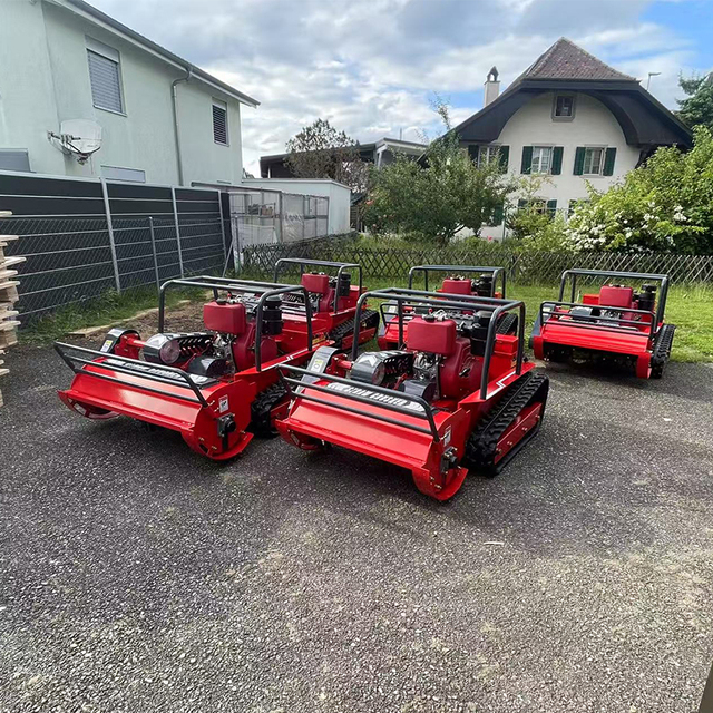 Industrial Grade 24V Remote-Controlled Excavator Lawn Mower 420cc Engine 1600W Flail Mower Forestry Mulcher for Farm Machines