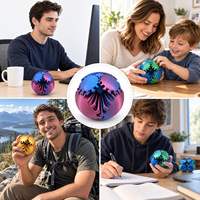 3D Fidget Toy Interactive Gear Structure Colorful Plastic 3D Printed Fidget Toy Office Desk Accessory