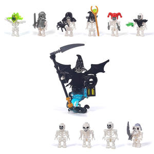 Bloques de Construcción MOC de Halloween, Figuras de Esqueletos, Caballeros, Caballos Flameados, Vampiros Medievales, Muebles para Armar, Ladrillos DIY, Juguetes y Regalos - Product Image 4