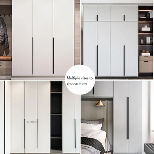 Vô Hình Màu Đen Hiện Đại Tối Giản Tủ Ngăn Kéo Tủ Quần Áo G Hình Dạng Cửa Xử Lý Mà Không Cần Khoan Tối Giản Xử Lý Cho Tủ - Product Image 3