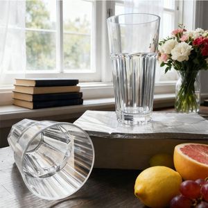 Vente en gros de mugs à bière et à vin en PC transparents octogonaux, durables, résistants aux chocs, réutilisables, lavables au lave-vaisselle, écologiques - Product Image 4