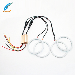 วงแหวนไฟ LED แบบ Halo สำหรับ <span class=keywords><strong>Audi</strong></span> A4 B6 ปี 2000 - <span class=keywords><strong>2006</strong></span> ไฟวงแหวน LED สองสี - Product Image 5