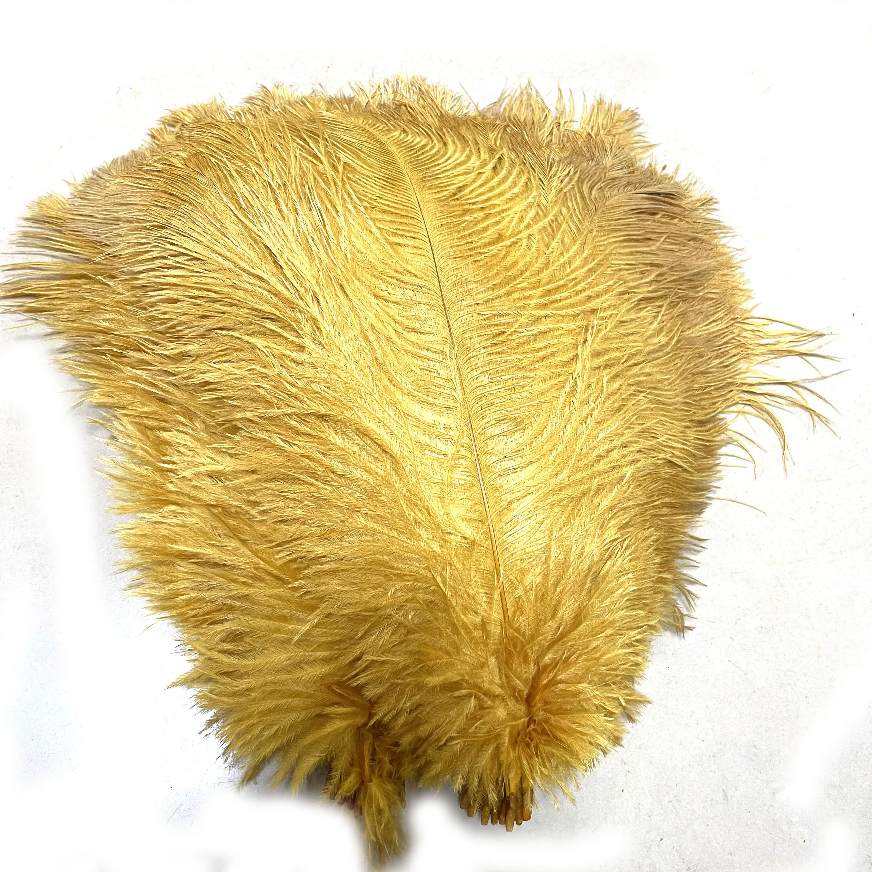 Ostrich Feather Gold 10"-12" Natural Feathers Wedding, Party,Home,Hairs Decoration