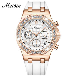 Reloj Multifunción para Mujer, Clásico, Cronógrafo de Tres Ojos, Calendario, Reloj de Cuarzo - Product Image 1