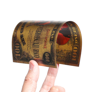 Billete <span class=keywords><strong>de</strong></span> Banco Personalizado Impermeable <span class=keywords><strong>de</strong></span> 100 Dólares, Chapado en Oro <span class=keywords><strong>de</strong></span> 24k, para Colección <span class=keywords><strong>de</strong></span> Aficionados - Product Image 3