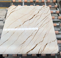 Dalle de pierre d'or Softiel en marbre beige crème turque Carreaux d'escalier personnalisés Marches Riser Escalier en colimaçon