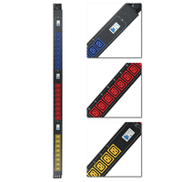 PDU triphasé 415V 80A 24 prises C19 avec protection par disjoncteur, montage en rack
