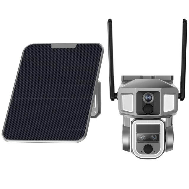 Jortan Hot Sell New Solar 10X 20x ZOOM 4K 4G 12MP Surveillance Camera With Solar Panel Dual Lens OUTDOOR Wifi Camera