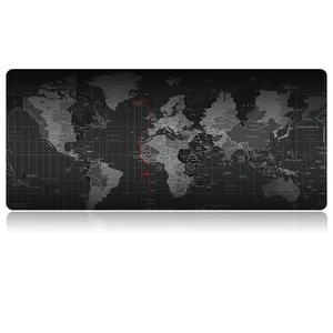 Erweiterte große rutsch feste Weltkarte Muster Weich gummi glatte Stoff oberfläche Spiel Mauspad Tastatur matte