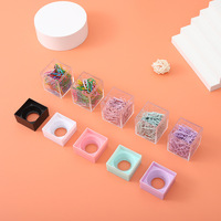 Porta Clips Magnéticos de Papel, Organizador de Escritorio Color Macaron, Regalo Creativo para Oficina