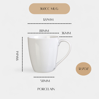 Tasses en céramique de couleur unie rouge et orange de 12oz pour café avec logo personnalisé pour tasse de Noël coffret cadeau pour vacances rouge
