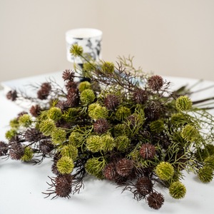 Bouquet de fleurs artificielles vertes en plastique souple, décoration de mariage, accessoires de photographie en extérieur, décoration intérieure - Product Image 2