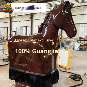 Gekke stierenvechtmachine buiten recreatiegebied park plein tempel beurs verkeersopwekking entertainment rijden attractie - Product Image 2