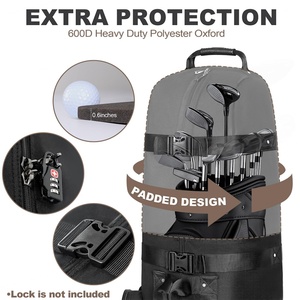 Bolsa de Viaje para Golf con Ruedas, Resistente, de Poliéster Oxford 600D, con Laterales Suaves, para Proteger los Palos de Golf - Product Image 3