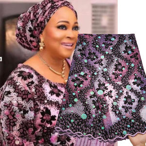 Tissu africain à paillettes en velours <span class=keywords><strong>français</strong></span>, dentelle, Tulle de haute qualité, pour femmes, collection 2021, nouvelle collection 2612 - Product Image 1