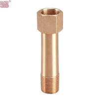 Raccord de tuyau haute pression en laiton poli forgé, adaptateur long, connecteur, embout 1/8" 1/4" 3/8" 1/2" NPT lisse