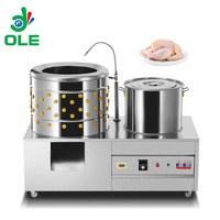 Machine à épiler les plumes de poulet en acier inoxydable, machine à épiler les plumes de poulet et chauffe-eau