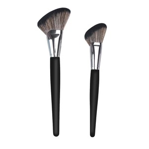 Pinceau de maquillage synthétique à manche en bois pour fond de teint, contouring des joues, estompage et application de correcteur - Product Image 2