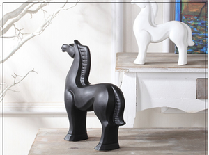 Figurines de chevaux en céramique de luxe, style Art déco, fabriquées à la machine, pour la décoration artistique de la maison, sur table, dans le salon ou sur le meuble TV - Product Image 6