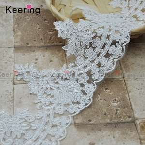 WTPA-209 Factory Price Wholesale Fashion Wedding White Border <strong>Lace</strong> <strong>Trim</strong> - Product Image 2