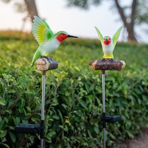 Luci Solari a Forma di Colibrì per Esterni, Impermeabili, con Suono Simulato e Luce Pulsante, Statua Decorativa da Giardino con Illuminazione - Product Image 6