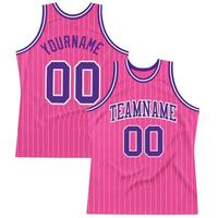 Kustom grosir terbaru desain sublimasi Retro bergaris Mesh reversibel basket Jersey untuk pria