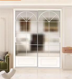 Diseño Americano para Hotel, Puertas Corredizas <span class=keywords><strong>de</strong></span> <span class=keywords><strong>Aluminio</strong></span> con Rejilla, Diseño Moderno <span class=keywords><strong>de</strong></span> Puerta Francesa Corrediza <span class=keywords><strong>de</strong></span> Vidrio - Product Image 3