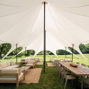 Carpa Grande Tipo Doble Lotus Cloud Top Canopy Multi-Pico 13x12m de Tela Oxford con Estructura de Acero Galvanizado para Eventos en la Playa y Refugio al Aire Libre - Product Image 4