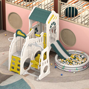 Aire de jeux intérieure pour enfants, <span class=keywords><strong>toboggan</strong></span> en plastique multifonctionnel pour jouer à la maison, avec <span class=keywords><strong>piscine</strong></span> à balles, parc d'attractions, offre spéciale - Product Image 2