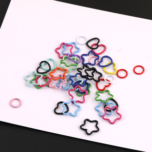 แหวนโลหะรูปดาวหัวใจหลากสีสัน สำหรับทำเครื่องประดับ DIY เชื่อมต่อสร้อยข้อมือ สร้อยคอ แบบผสมผสาน - Product Image 3