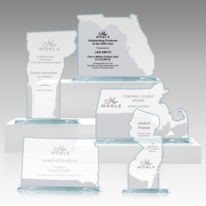Placa de Premio de Vidrio Transparente Personalizada al por Mayor Noble con Mapa de Estados Unidos en Vidrio - Product Image 4