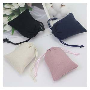 Bolsas de Cordón de Algodón y Lino al por Mayor, Múltiples Tamaños, Reciclables, para Pulseras, Anillos y Regalos - Product Image 1